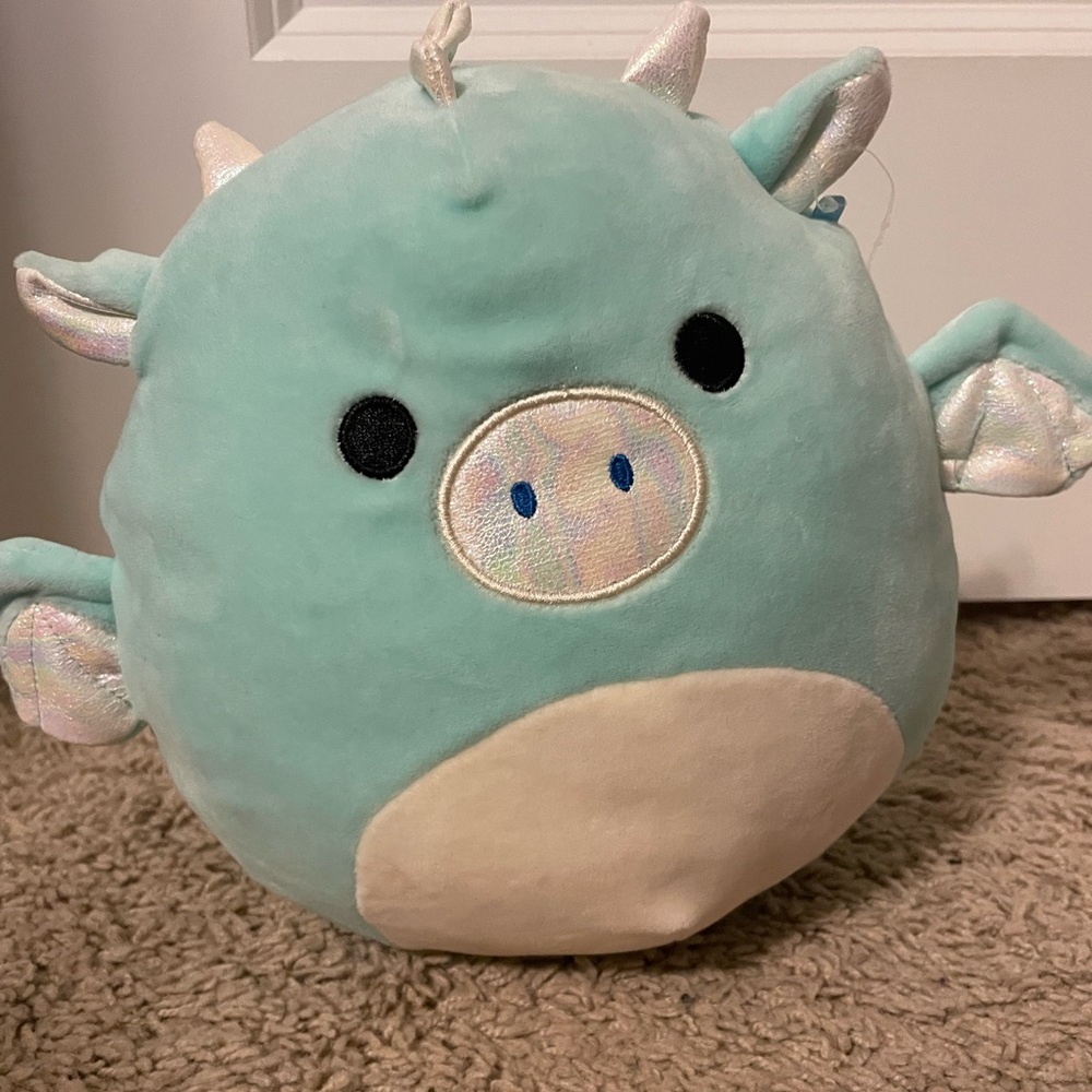 8” blue dragon squishmallow